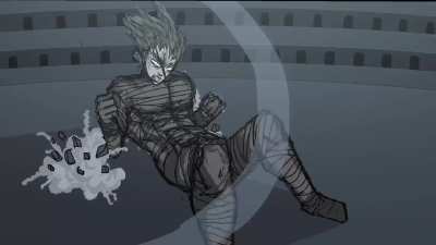 A little animation of Garou flipping I made (Just for practice)