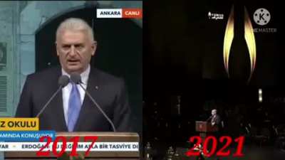 Binali Yıldı<wbr>rım'ı<wbr>n 4 yıl önce yaptığı konuşmayı, Erdoğan 4 yıl sonra yeniden yaptı !! Copy paste gelin.. !