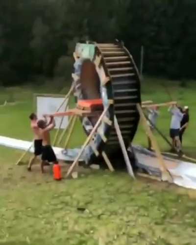 Neighborhood getting together and having some fun