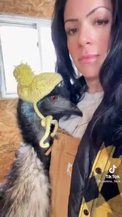 She just needed a cute hat