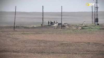 Syrian Democratic Forces ATGM attack on a group of unsuspecting Turkish-backed Syrian National Army in  in the countryside of Zarkan that resulted in 3 killed. July 17, 2024. 