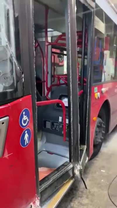 The Bus that hit a bridge in Cork