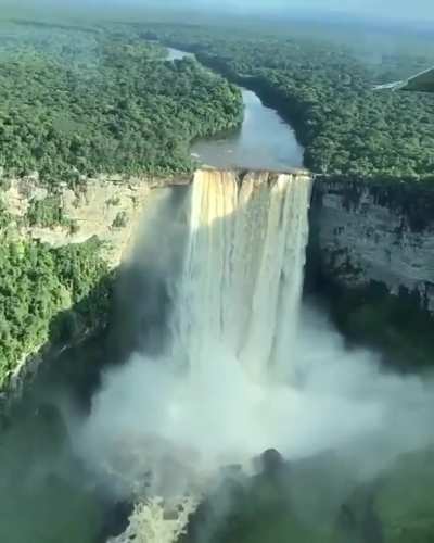 🔥 The Highest Single Drop Waterfall, Kaieteur Fall in Guyana.