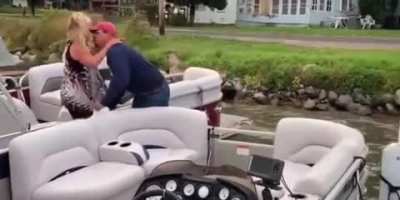 Almost ... If the lady had hit the water, it would have been a good one