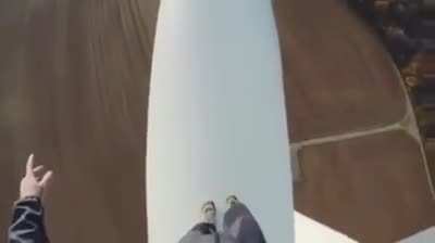 Working on a wind turbine