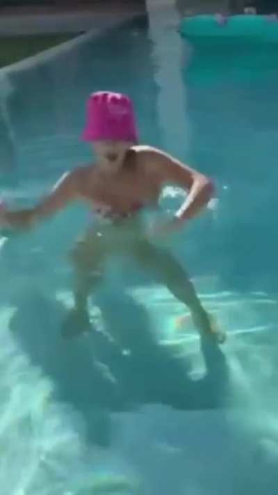 In the pool