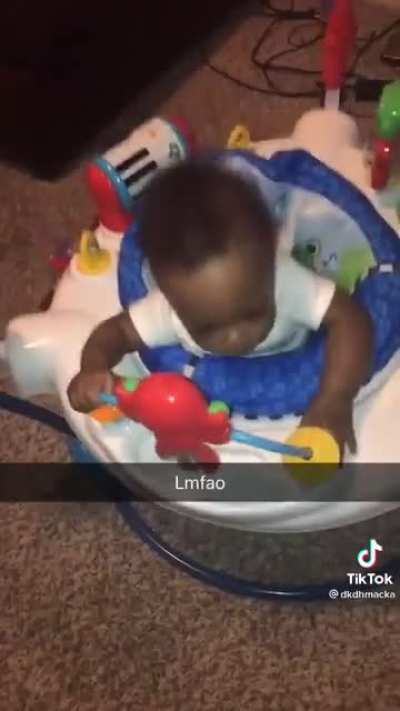 Lil ahh baby wit the off white forces on