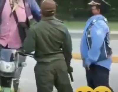 Argument with the police