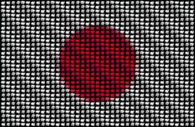 The flag of Japan except it's waving