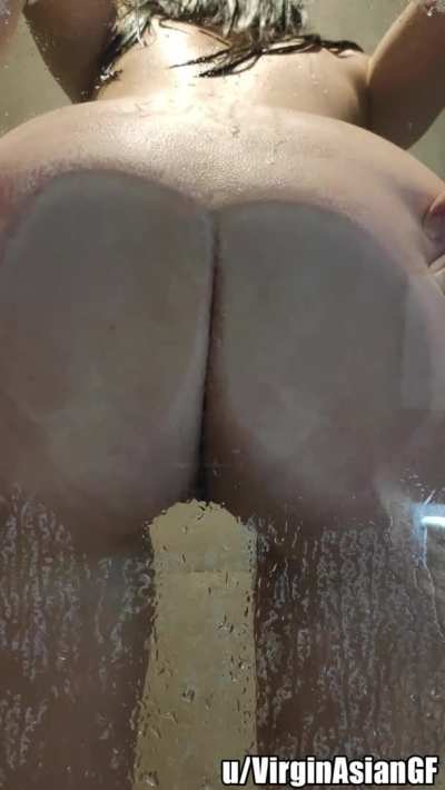 I'm spreading my ass on the glass so you can see how tight my hole is for you...