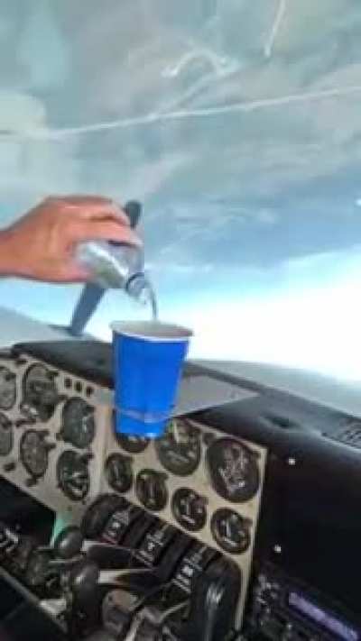 Upside down water pouring.