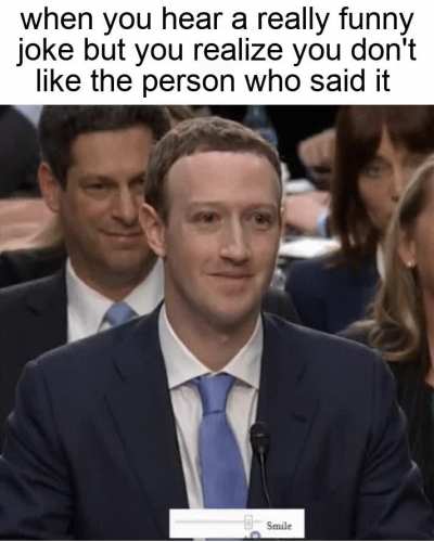 it is funny, but he isn't