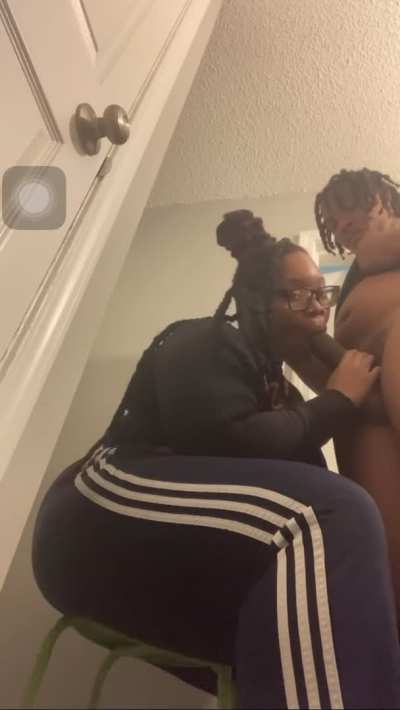 My Beautiful Wife sucking my BBC. Who wants to join us ?