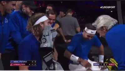 Tsitsipas references Iconic “Any finger, you cross” moment at 2019 Laver Cup in retirement tribute to Rafa on Twitter  