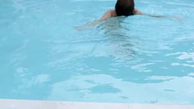 In the pool