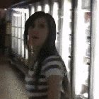 She surprised the guys watching security footage