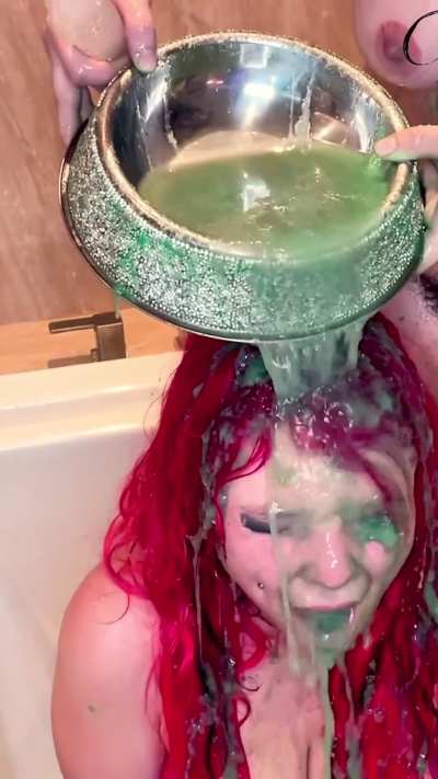 It's a puke shower