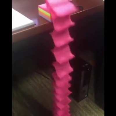 the sticky note fountain