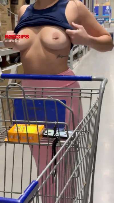 Dared to shop with my boobies out…