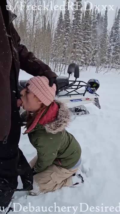 Swallowing it in a snow storm