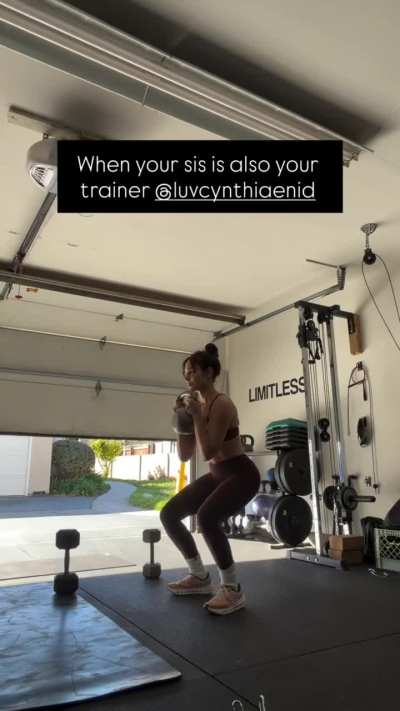 Working out with her sister via IG 03/06/2026
