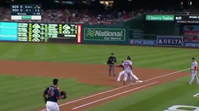 [Highlight] Eduardo Rodriguez kills a potential rally by bunting to the pitcher and into a double-play
