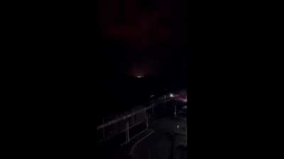Undocumented archival footage from 2022, Russian Invasion of Ukraine: A massive Russian artillery barrage bombarding in the Horizon somewhere in Northern Ukraine during the first few months of the invasion.