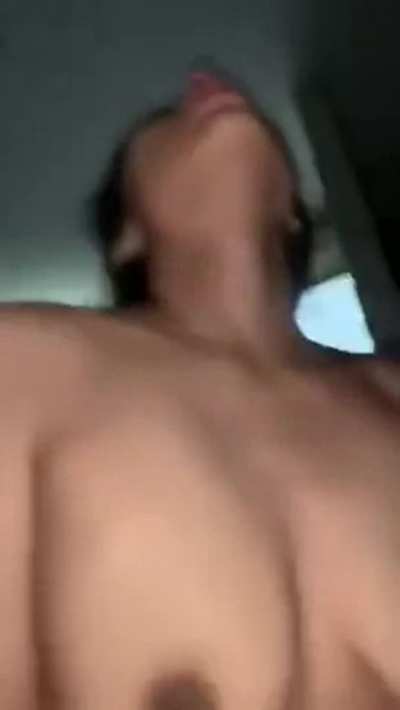 First person view of an amateur riding her man