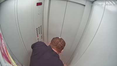 Drunk in an elevator