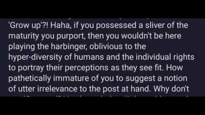 Some video I made from the conversation of 2 manchild.