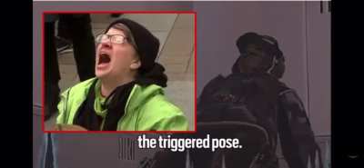 The triggered pose (Video credit to TheRussianBadger on YT)