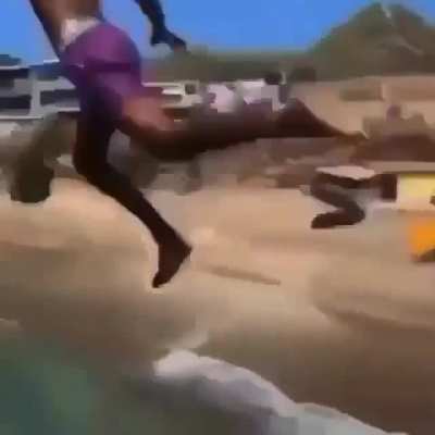 This scary dive!
