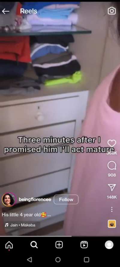 The caption plus the ending is creeping me out so bad! What is even the point of this? 'Look how cHiLdiSh and cute I am'?