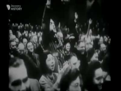 Thug Goebbels giving a majestic speech to his thug army