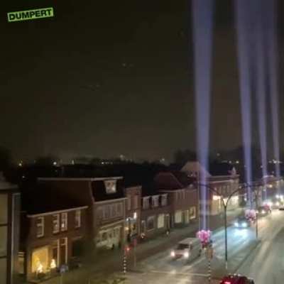 With the recent firework ban in the netherlands the people of hengelo tried to lighten up the mood in their own way.
