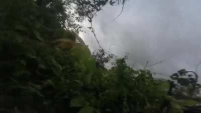 Karenni rebel forces attacking the Myanmar Army’s 134th Infantry Battalion base in Hpasawng Township around June 4th, 2025. POV of a fighter from Demoso Local People’s Defense Force 2nd Battalion.