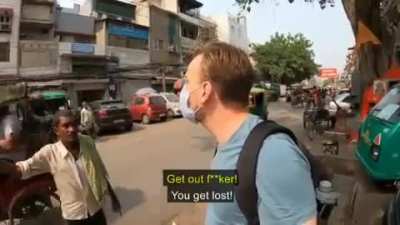 Karl Rock (youtuber makes vlogs in India) faced a frustrated worker