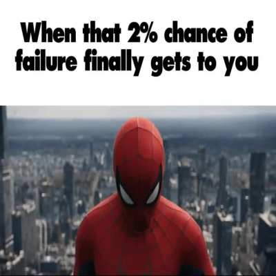 2 Percent Failure is the New 50 Percent