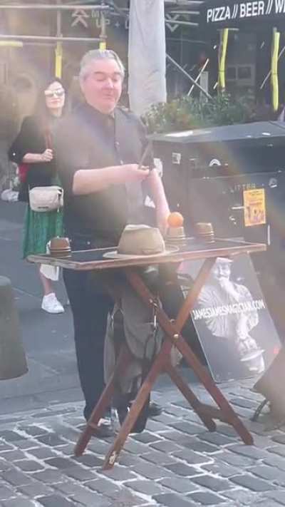 This street performer in Scotland