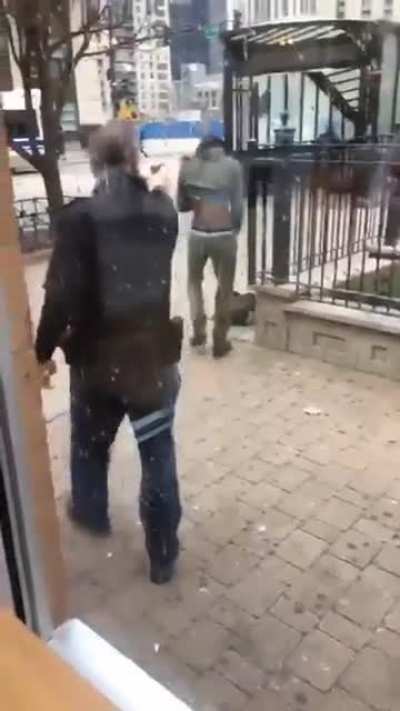 Man pulls out gun to ward off assailants in self defense!