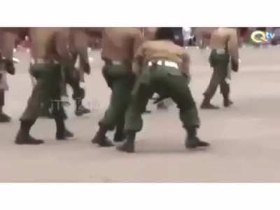 Military walk fail