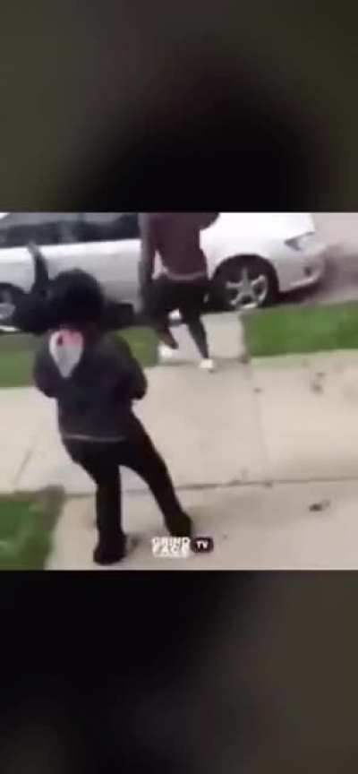 Guy gets his justice served for hitting another mans mother