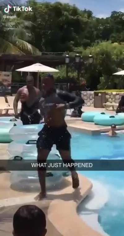 Having fun at the water park