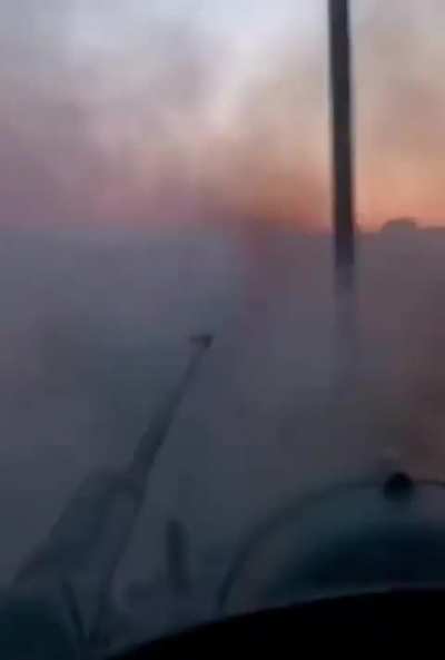 Two Ukrainian BMP-2 firing towards Russian positions with their 30 mm autocannon. Likely by Bakhmut, Summer 2023