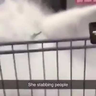 Boomer stabbing at looters in Target