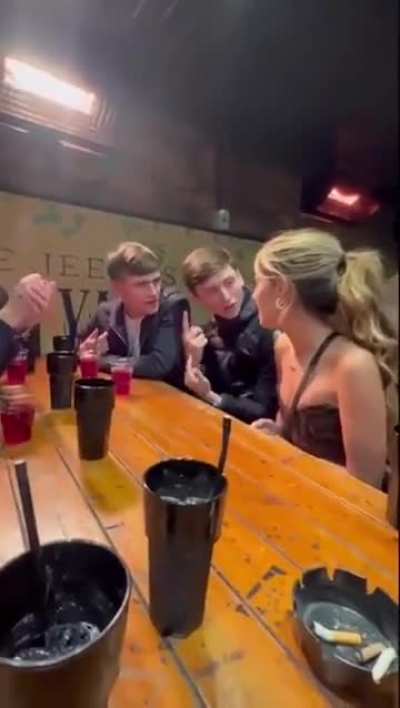 This girl really knows how to play Rock, Paper, Scissors.