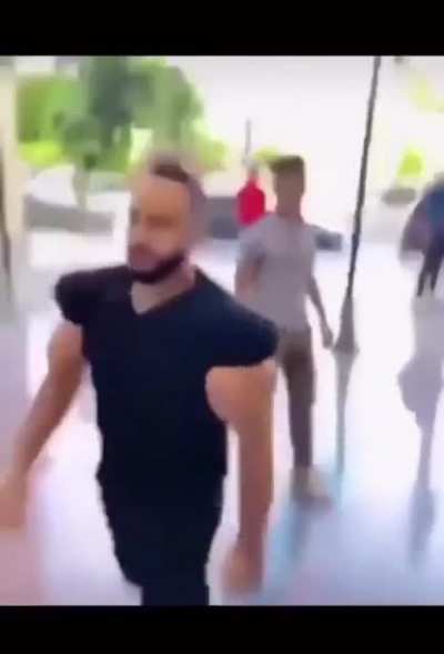 Men bumping into each other