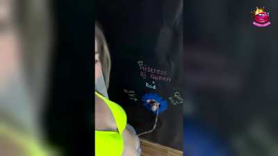 My locked sub pushed himself through the hole expecting pleasure. I turned it into a teasing little chastity trap instead. A few strokes, a leash attached to the window , and no unlock at all. Locked boys do love disappointment. Who else needs that kind o