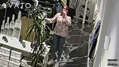 Multiple offence robber gets the living shit beat out of him in a dutch clothing store