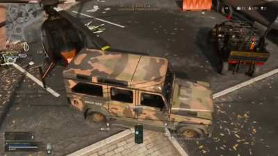 Bumping into a heli worked out surprisingly well.